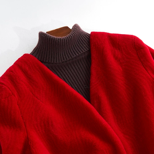 Зимняя длинная бархатная куртка, в корейском стиле, средней длины