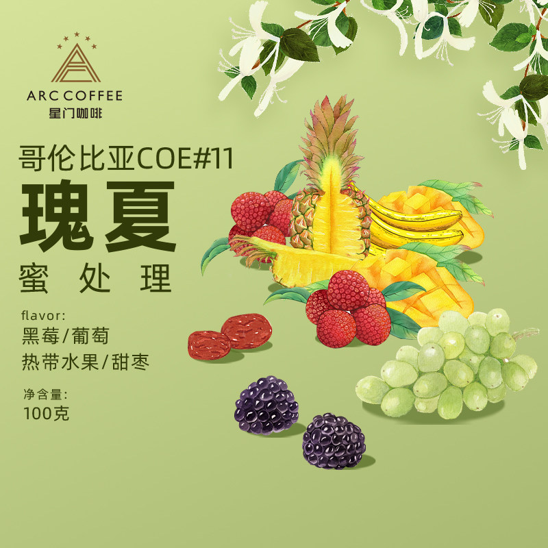 Stargate Columbia COE#11 San Jose Manor Honey Processed Geisha Handmade Single Product Boutique Coffee Beans 100g