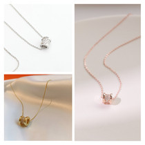 18K Platinum Imported Mosandrill Small Brute Waist Necklace AU750 Gold Rose Gold Full Drill Lock Bone Chain Light Luxury Fashion