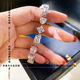 PT950 Platinum American Imported Moissanite Shaped Heart Shaped 18K Gold Temperament Luxury Full Diamond Irregular Bracelet