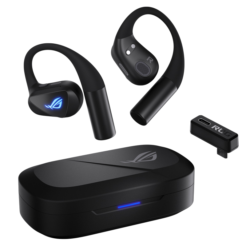 Rog Launches Ows Open-Style Wireless Dual-Mode Gaming Headphones, Non-In-Ear, for E-Sports, Sports, and Commuting, with Ear-Hook Design
