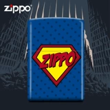 zippo Подлинный более легкий, цветной печать супер -Zippo логотип мужской ветрозащитный керосин личность Zhibao подарок