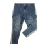 Quần béo nam hành tinh cỡ lớn cộng với phân bón để tăng mỡ pants Quần lỏng khâu quần denim mùa thu chất béo - Quần jean