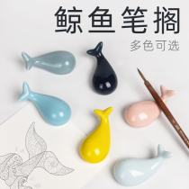 Creative cute animal pen holder Pen holder Whale cute cartoon Japanese chopstick holder Home decoration small ornaments decoration ceramics