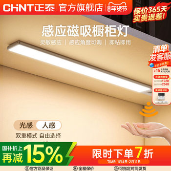 Chint Cabinet Light Strip Led Wine Cabinet Light Rechargeable Human Body Sensor Light Strip Wireless Self-Adhesive Kitchen Shoe Cabinet Wardrobe Light