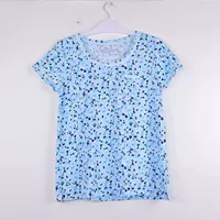 Peacock Blue Flower Top