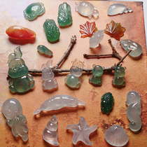 Yu Rim Xing Jewelry Emerald Straight Podcast Ice Seed Jade Boutique Pendant Pendant Pendant Top Bead Egg Surface 18k Inlay Ring Surface