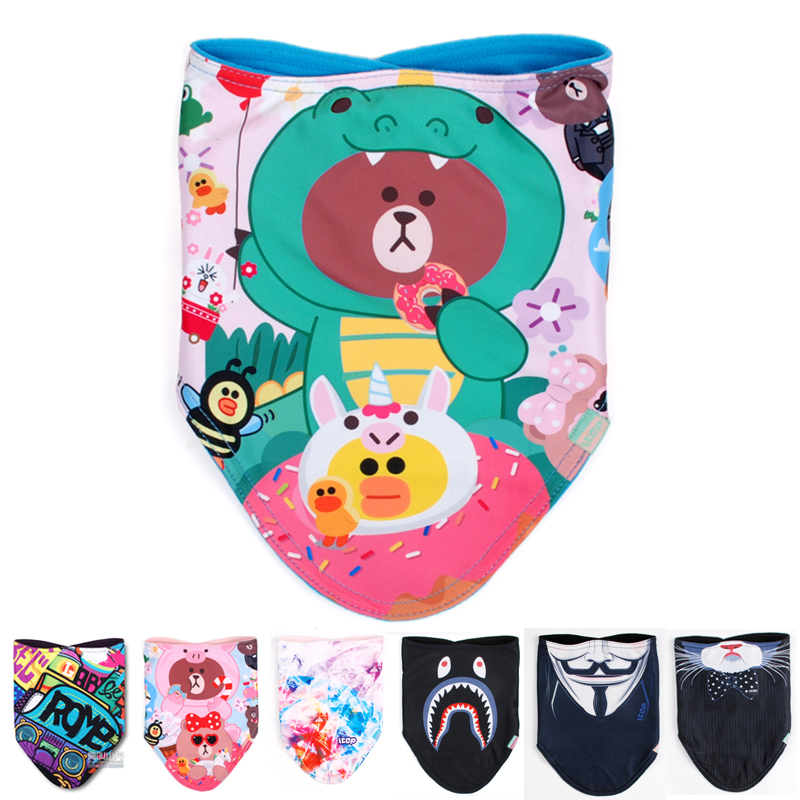 Special Clearance ICOP Cartoon Ski Triangular Towel Face Mask Windproof and Warm Collection (H515)