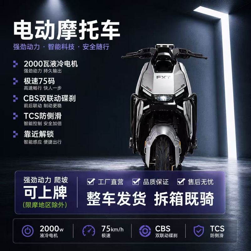 Free Shipping Fxt Electric Scooter Frame for Delivery, with Replaceable Battery, Suitable for Riders, Universal Model for 48V, 60V, 72V