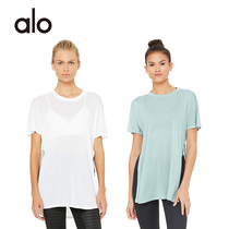  Alo Yoga official website design sense short-sleeved yoga T-shirt sports blouse women