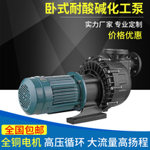 Horse belly pump plastic chemical pump electroplating pump corrosion-resistant water pump large head pump tank external pump horizontal acid and alkali resistant self-priming pump