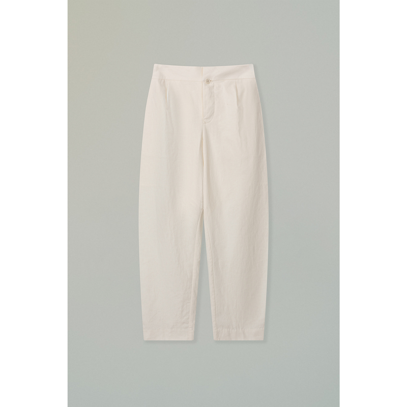 Tuck Pants Japanese Style Domestic Ramie-Cotton Blend Traditional Buttoned Pleated Carrot Nine-Point Pants Tuck Pants Japanese Style Domestic Ramie-Cotton Blend Traditional Buttoned Pleated Carrot Nine-Point Pants