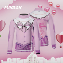 Womens childrens cycling clothing tight-fitting version of the Princess high-end balance car racing clothing autumn and winter warm spring and summer sweat