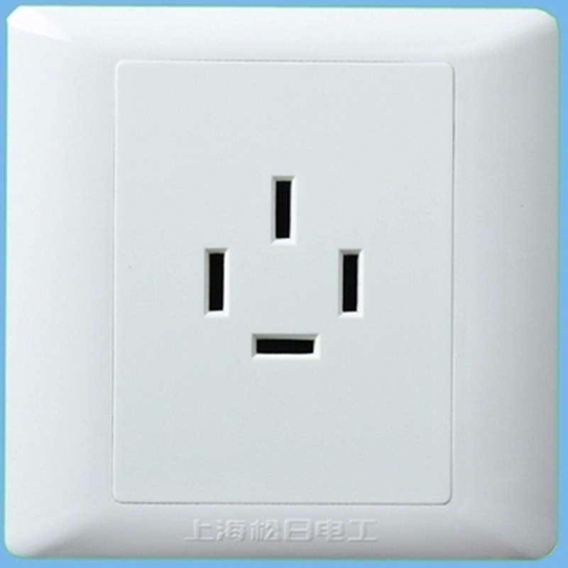 Shanghai Songri 86 type 16A three-phase four-pole socket 16A three-item four-wire four-hole 4-hole plug socket panel