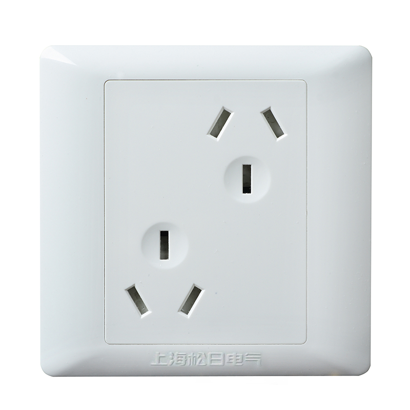 Shanghai Songri 86 type six-hole 6-hole microwave refrigerator socket two-three-three-hole power socket panel