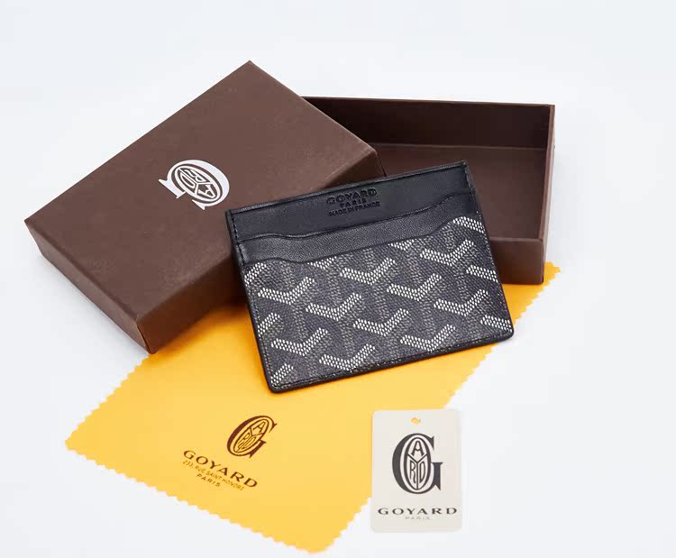 Factory Outlet Running Volume Goya Leather Card Bag Goyard Phiên bản Hàn Quốc của gói thẻ cao cấp tính khí nhỏ gọn ví đựng thẻ thông minh