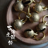 Ретро металлический брелок, маленький латунный колокольчик, подвеска