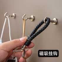 Strong magnetic force iron hook creative magnet refrigerator paste kitchen small hook storage single hook free hole hook home