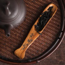 Ebony copper tea spoon tea shovel tea spoon tea spoon tea art tea set tea ceremony six gentlemen accessories set