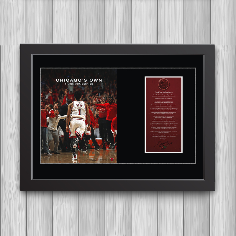 Basketball Star Derrick Rose Retirement Letter Signature Poster Photo Frame Decoration Hanging Picture Star Merchandise Gift