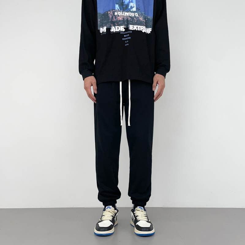 Spring and Summer Jogger Pants for Men, Slim Fit, Yeezy Style, High Street, Loose Fit, Sports Long Pants, Black and Gray Casual Sweatpants, Trendy