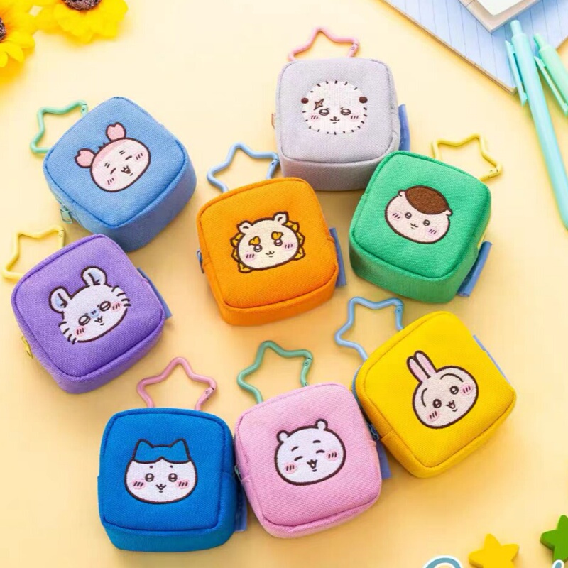 Foreign Order Chiikwa Mini Earphone Storage Bag Cartoon Embroidery Cute Coin Purse Pendant Lipstick Key Bag