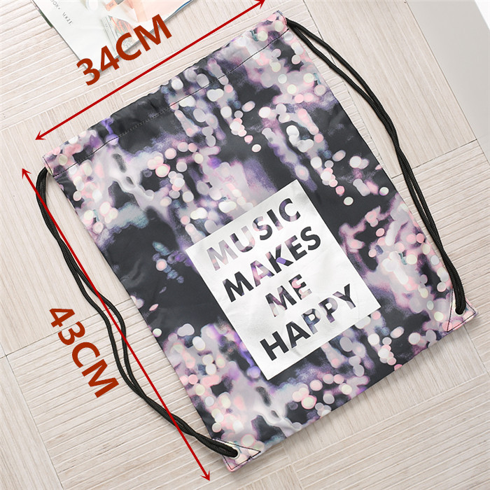 In bouquet pocket DrawString ba lô nam lớn đơn giản ánh sáng du lịch không thấm nước giải trí sinh viên thể thao ba lô nữ balo nữ đẹp đi học