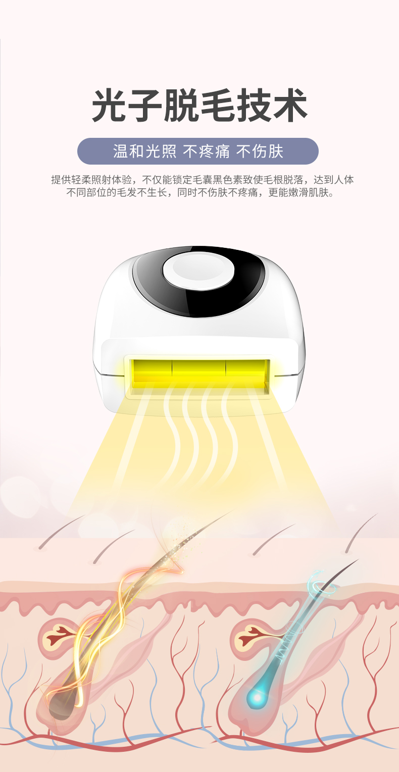 康佳 家用激光脱毛仪 美肤去毛 35万发 图6