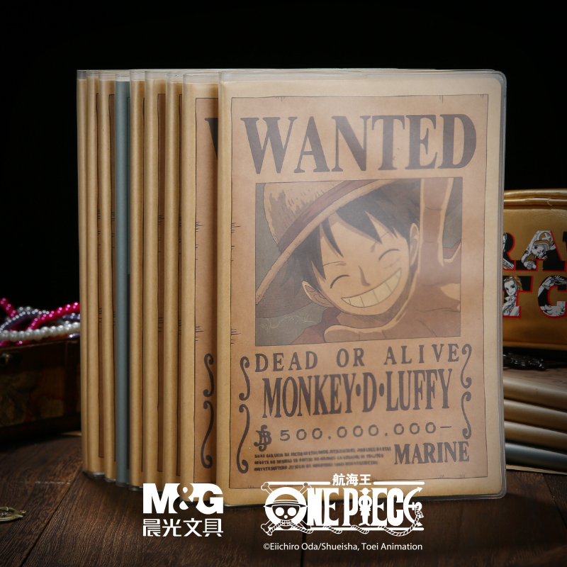 Morning light nautical king A5 B5 gum cover This 72 page limited amount Most wanted warrant Ruff sea thief Wang Jobasolong University students to thicken waterproof large notepad wholesale stationery with diary pen