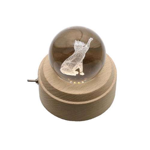 Музыкальная шкатулка, на удачу, кот, подарок на день рождения