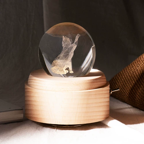 Музыкальная шкатулка, на удачу, кот, подарок на день рождения