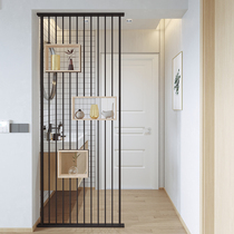 Nordic Solid Wood Genguan Partition Living Room Simple Hollowed-out Iron Art Screen Handwashing Table Wood Decorated Shelve Shelf Flower Shelf