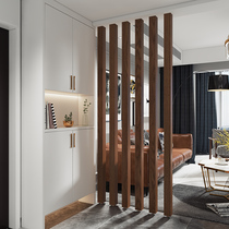 Nordic solid wood partition screen wooden bar column living room entrance wooden door decorative grille hand-free