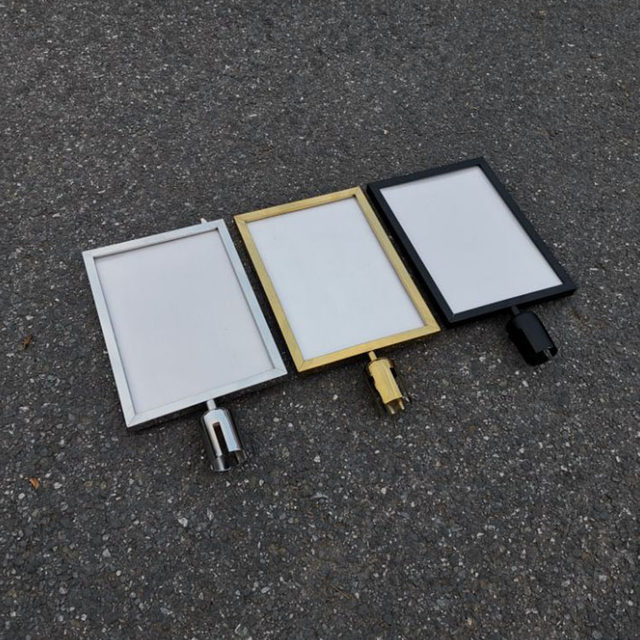 1.0m Line Barrier Signs, 2.3m Isolation Barriers A3A4, Queue Guidance Stainless Steel 1.0m Barrier Signs