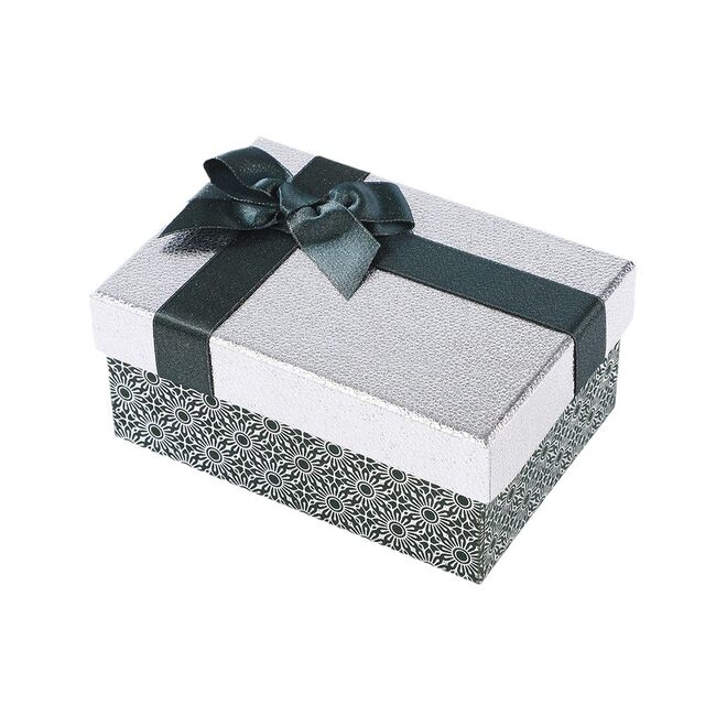 Ready-Stock Velvet Bow Gift Box Holiday Gift Packaging Lid-And-Base Box for Necklaces, Jewelry, Perfume, and Lipstick