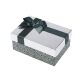 Ready-Stock Velvet Bow Gift Box Holiday Gift Packaging Lid-And-Base Box for Necklaces, Jewelry, Perfume, and Lipstick