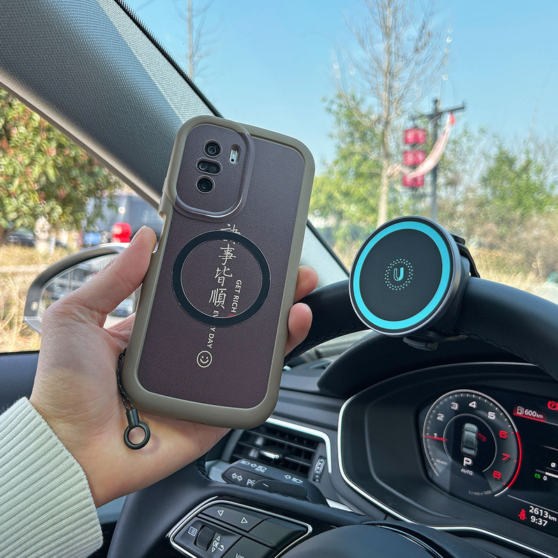 Car Phone Magnetic Mount for Steering Wheel, Apple Magsafe, Mountain Bike Computer Mount, for Watching Shows While Parking