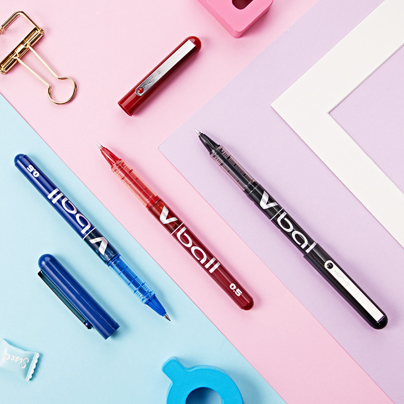 Japan PILOT Broadway signature pen BL-VB5 elementary school students with Verbatin straight liquid water-based ballpoint pen V ball 0 5mm straight liquid type water