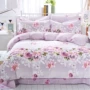 [Hot] gia đình mất Bốn chăn 1,5 1,8 2,0 1,2 khăn trải giường ba mảnh bông quá bốn - Quilt Covers chăn tơ tằm