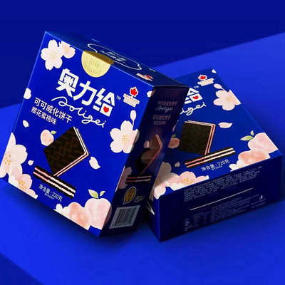 奥力给可可威化饼干夹心饼干网红零食