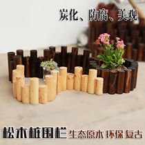 Wood Wood Fence Fence Enclosure Outdoor Multi-Spec Gardening Decoration Carbonated Original Color Wood Balustrade Wedding LITTLE FENCE