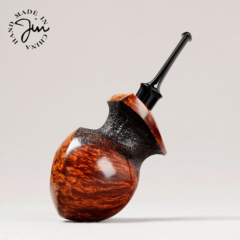 National Teacher Daijin Free-Style Semi-Sandblasted Pufferfish 3mm Flue Flat Saddle Mouth Handmade Briar Wood Pipe National Teacher Daijin Free-Style Semi-Sandblasted Pufferfish 3mm Flue Flat Saddle Mouth Handmade Briar Wood Pipe