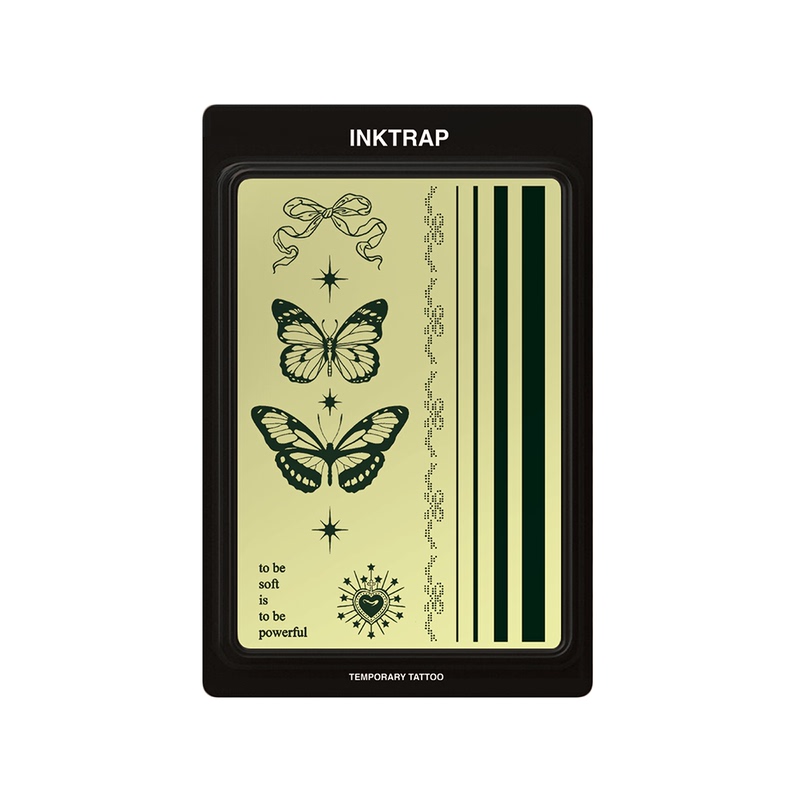 Inktrap Ink Trap Butterfly Lace Line High-End Herbal Tattoo Sticker Set Inktrap Ink Trap Butterfly Lace Line High-End Herbal Tattoo Sticker Set