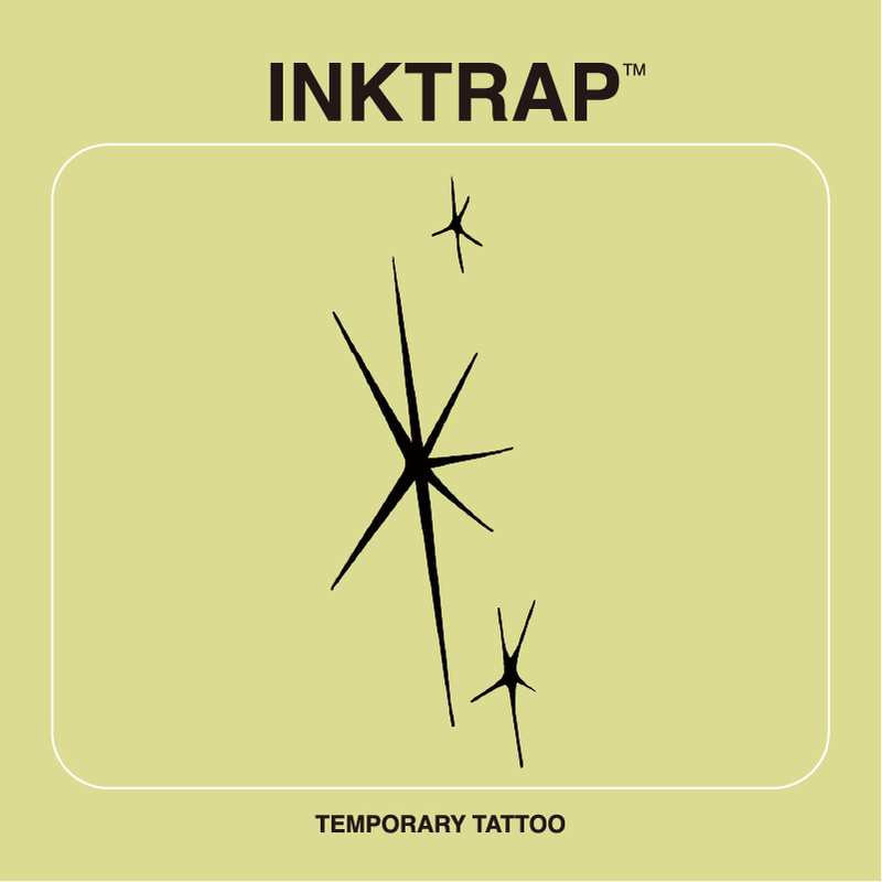 Inktrap Ink Trap Star Arm Waterproof and Sweat-Proof Long-Lasting Herbal Tattoo Sticker 3.5*10cm