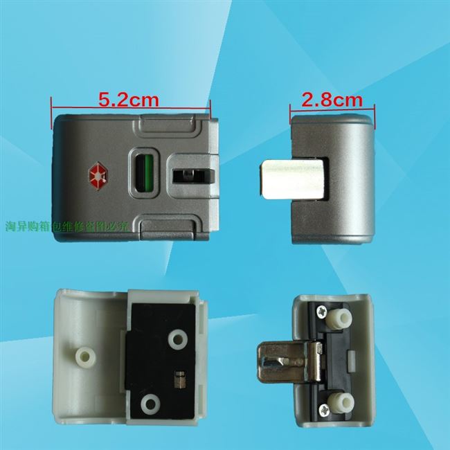 Xe đẩy khóa hành lý sửa chữa khóa mật khẩu khóa mật khẩu khóa hành lý khóa khung nhôm khung khóa khóa vali phụ kiện khóa - Phụ kiện hành lý