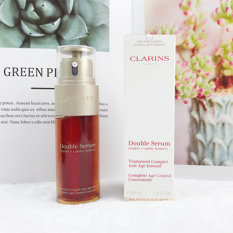 Clarins Crane Poetry Double Diocesan Living Essence Dew Gold 50ml Compact to Bomb Moisturizing and Repair Rejuveno