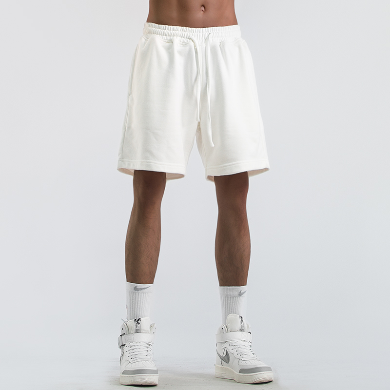 Xhh Heavyweight American-Style Casual Summer Shorts for Men, Casual Sports Pants, 5-Point Drawstring Shorts, Loose Trendy Style