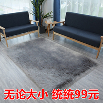 Plush Nordic carpet living room coffee table light luxury imitation wool carpet bedroom girl bedside blanket large area home