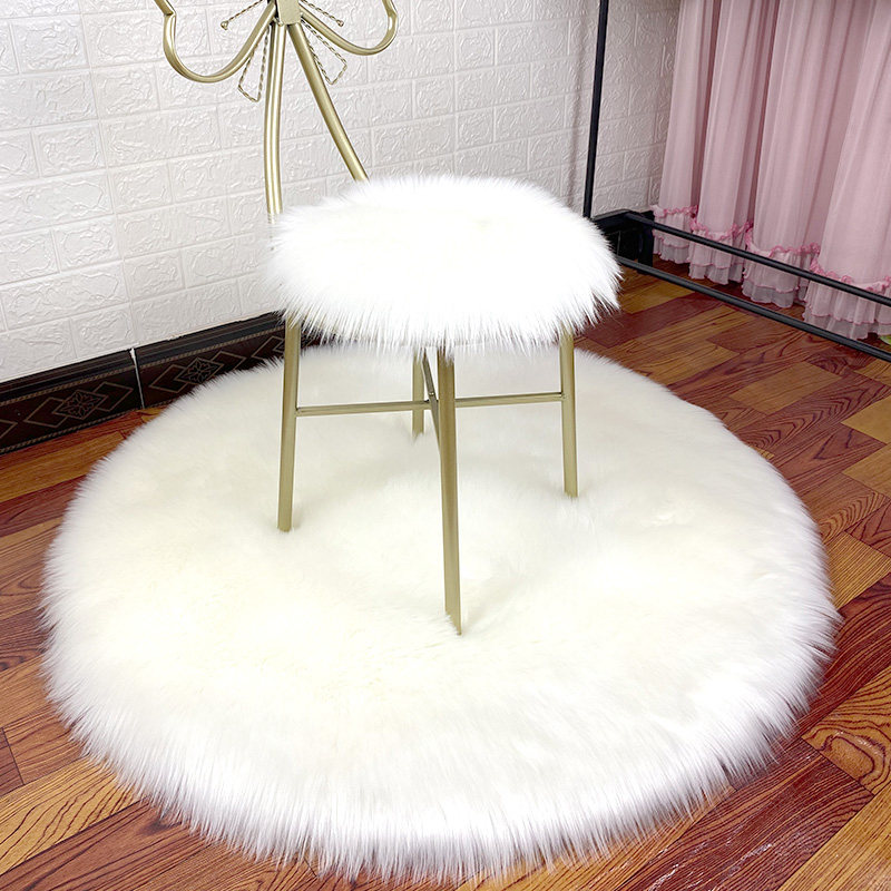 Chair cushion cushion round butterfly chair cradle hanging chaise longue dressing table cushion white plush plush thick net red stool cushion