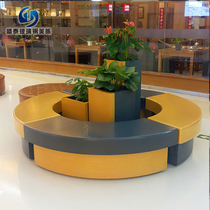 FRP leisure chair creative flowerpot seat combination seat outdoor mall decoration ornaments rest stool waiting chair